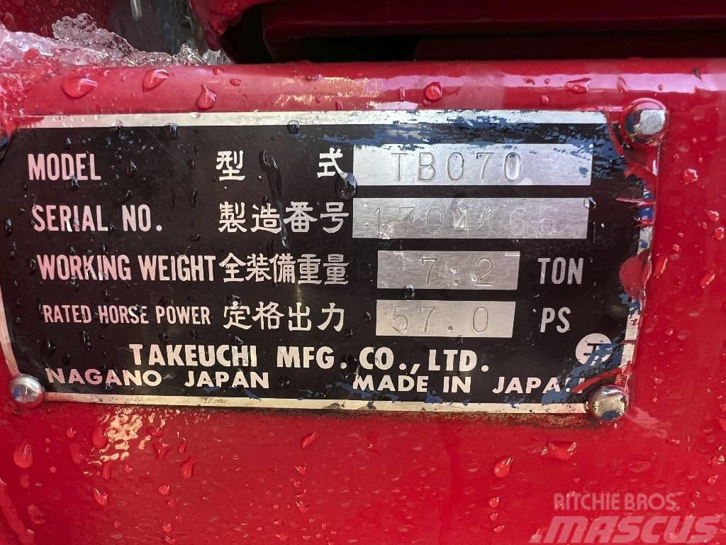 Takeuchi TB 070*+3xSchaufeln*7200 kg Minigrävare < 7t