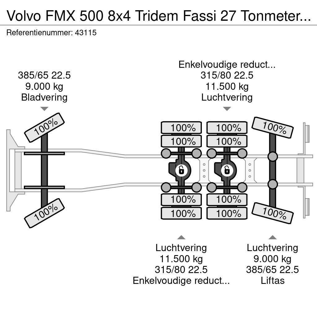 Volvo FMX 500 8x4 Tridem Fassi 27 Tonmeter laadkraan NEW Lastväxlare/Krokbilar