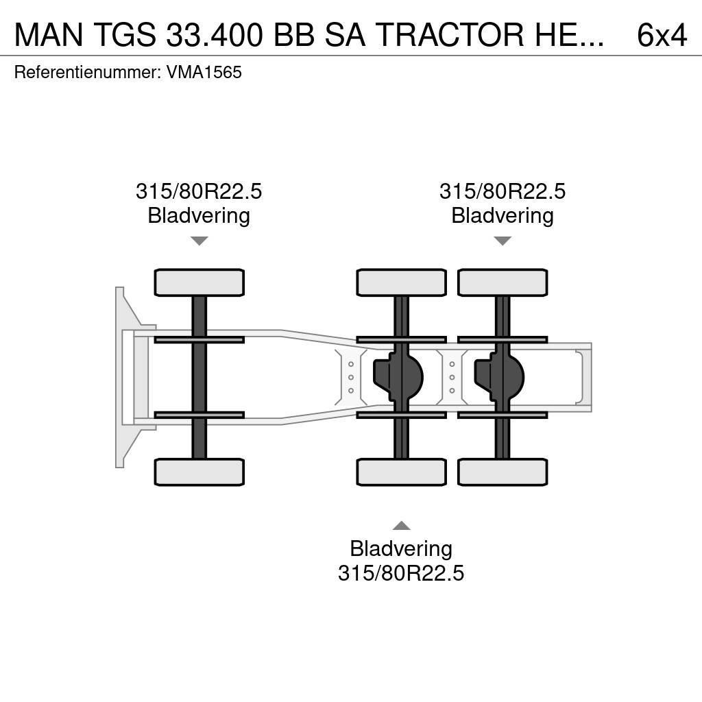 MAN TGS 33.400 BB SA TRACTOR HEAD (13 units) Dragbilar