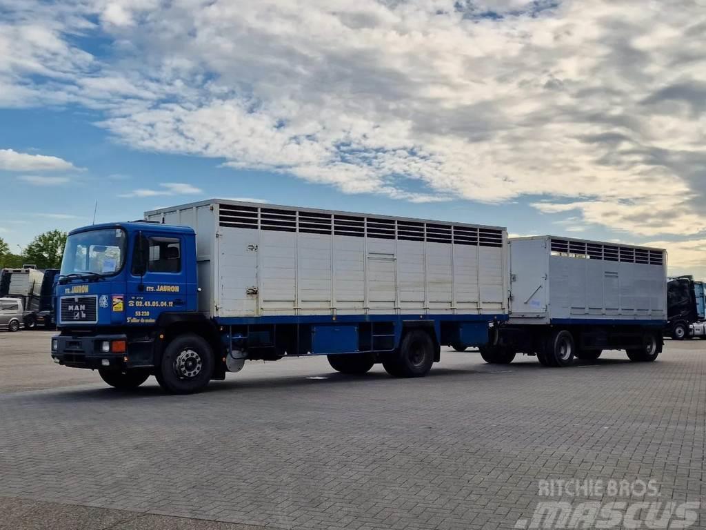 MAN 19.372 4x2 Livestock Guiton - Truck + Trailer - Ma Djurtransporter