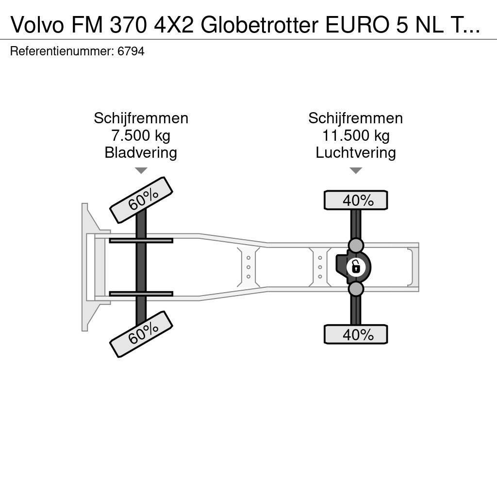 Volvo FM 370 4X2 Globetrotter EURO 5 NL Truck APK 09/202 Dragbilar