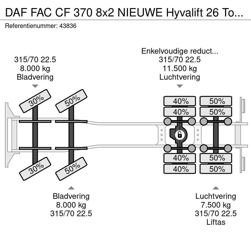 DAF FAC CF 370 8x2 NIEUWE Hyvalift 26 Ton haakarmsyste Lastväxlare/Krokbilar