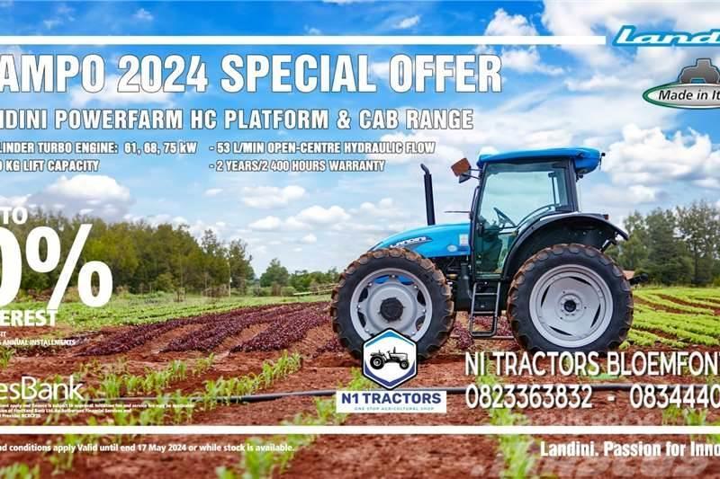 Landini NAMPO 2024 SPECIAL POWERFARM PLAT AND CAB RANGE Traktorer