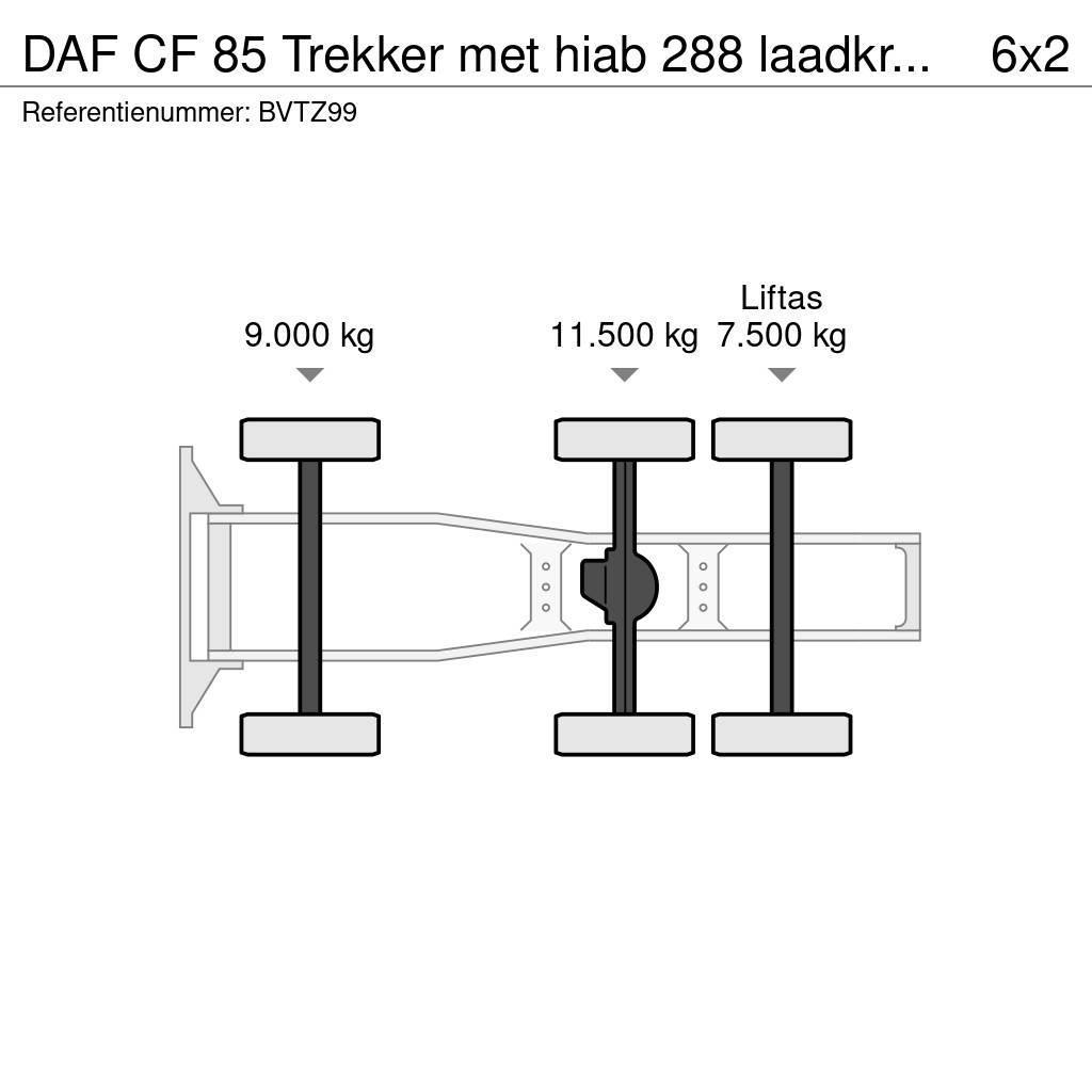 DAF CF 85 Trekker met hiab 288 laadkraan origineel 388 Dragbilar