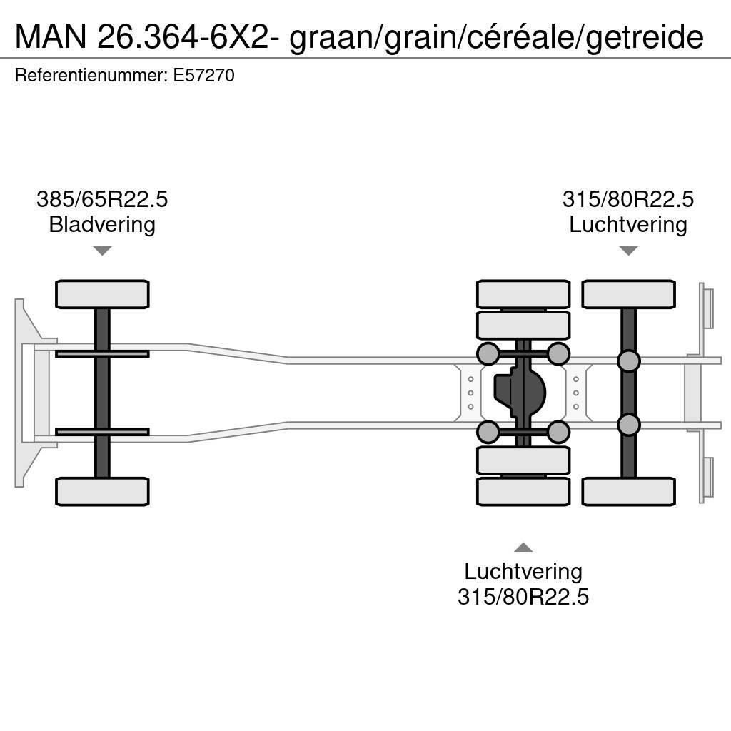 MAN 26.364-6X2- graan/grain/céréale/getreide Tankbilar