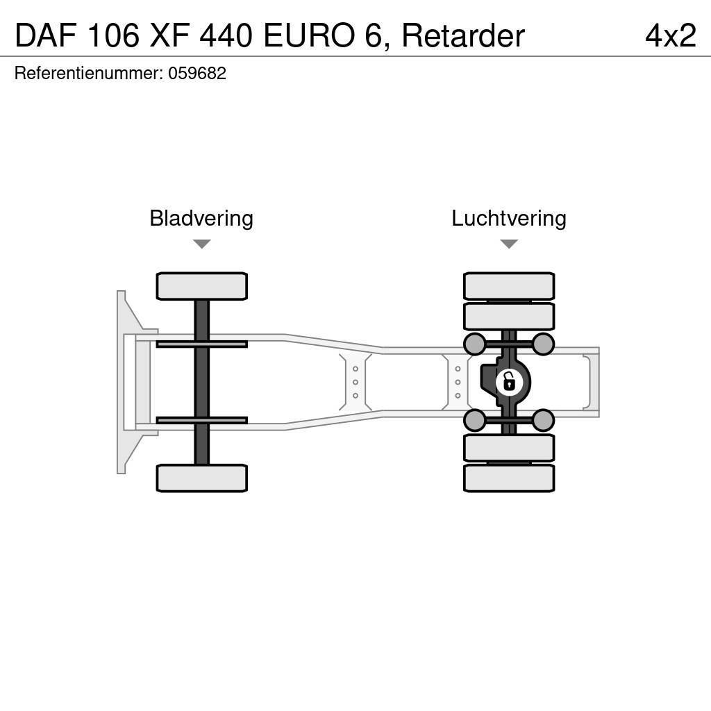 DAF 106 XF 440 EURO 6, Retarder Dragbilar