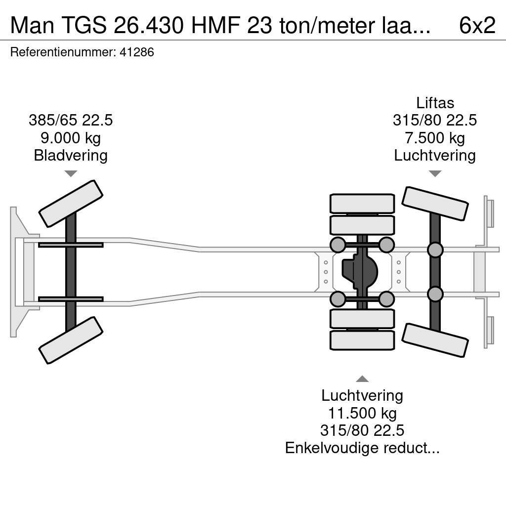 MAN TGS 26.430 HMF 23 ton/meter laadkraan Lastväxlare/Krokbilar