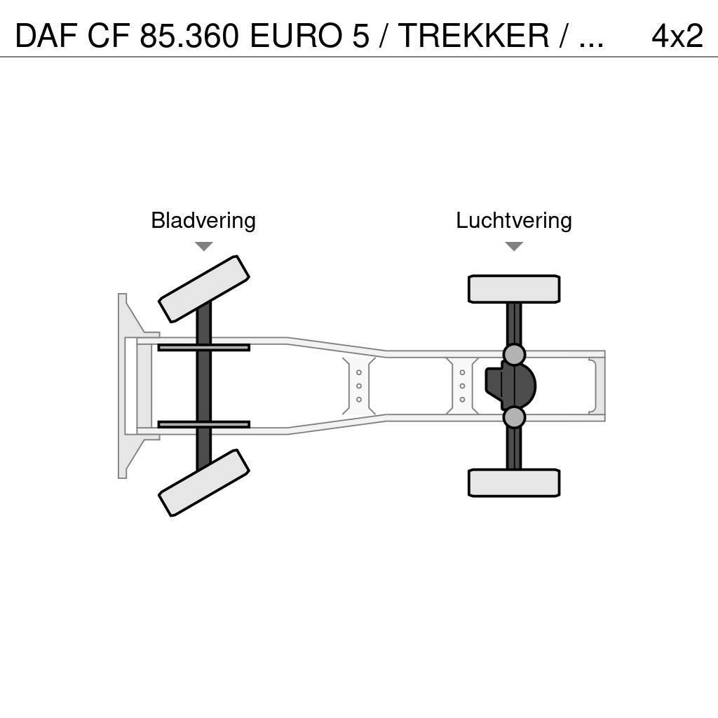 DAF CF 85.360 EURO 5 / TREKKER / BAKWAGEN COMBI / PALF Dragbilar
