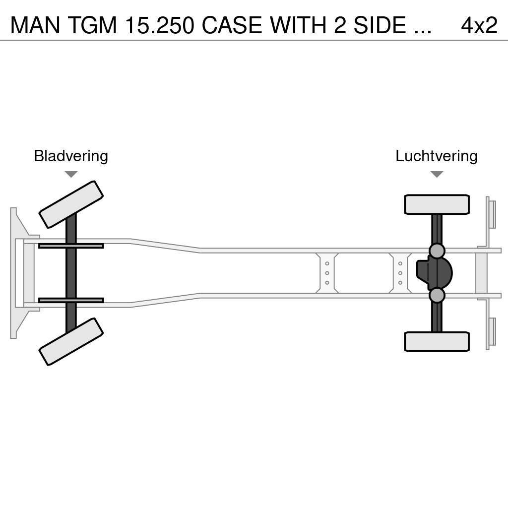 MAN TGM 15.250 CASE WITH 2 SIDE DOORS - EURO 5 Box body trucks
