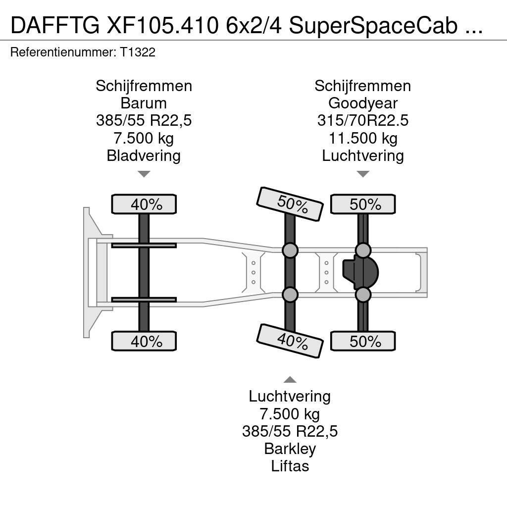DAF FTG XF105.410 6x2/4 SuperSpaceCab Euro5 (T1322) Dragbilar