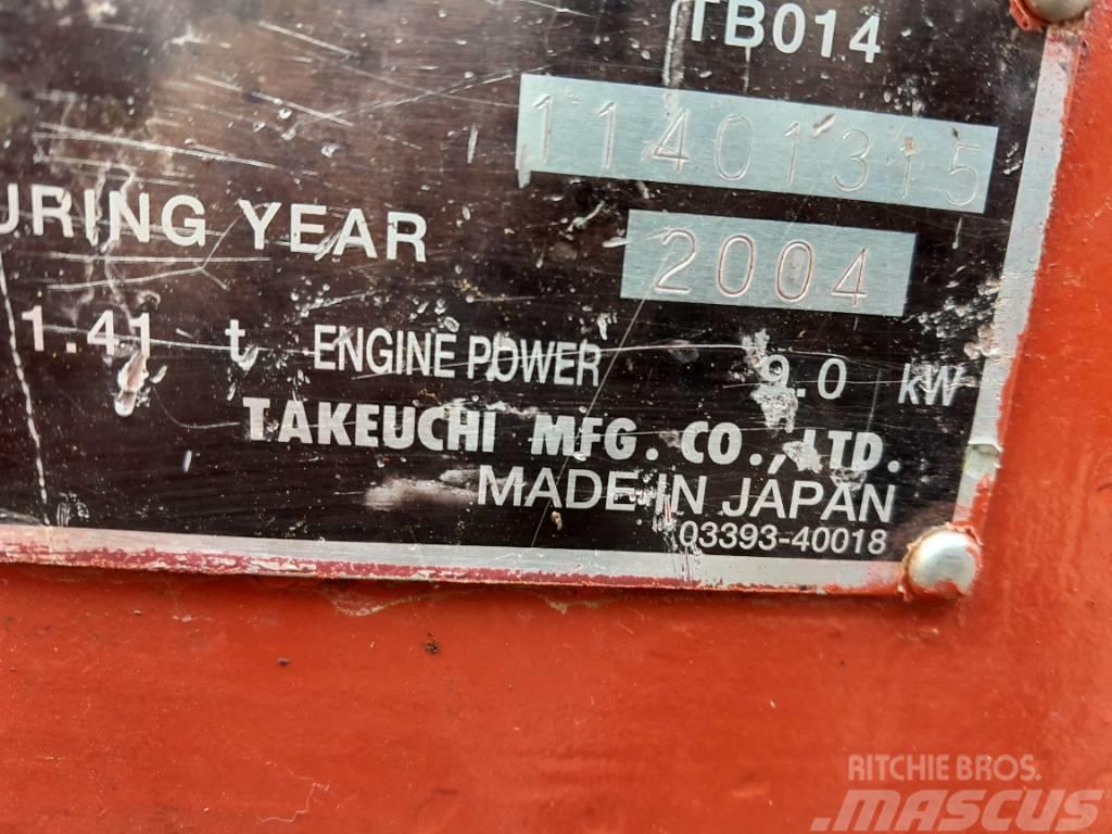 Takeuchi TB014 Minigrävare < 7t
