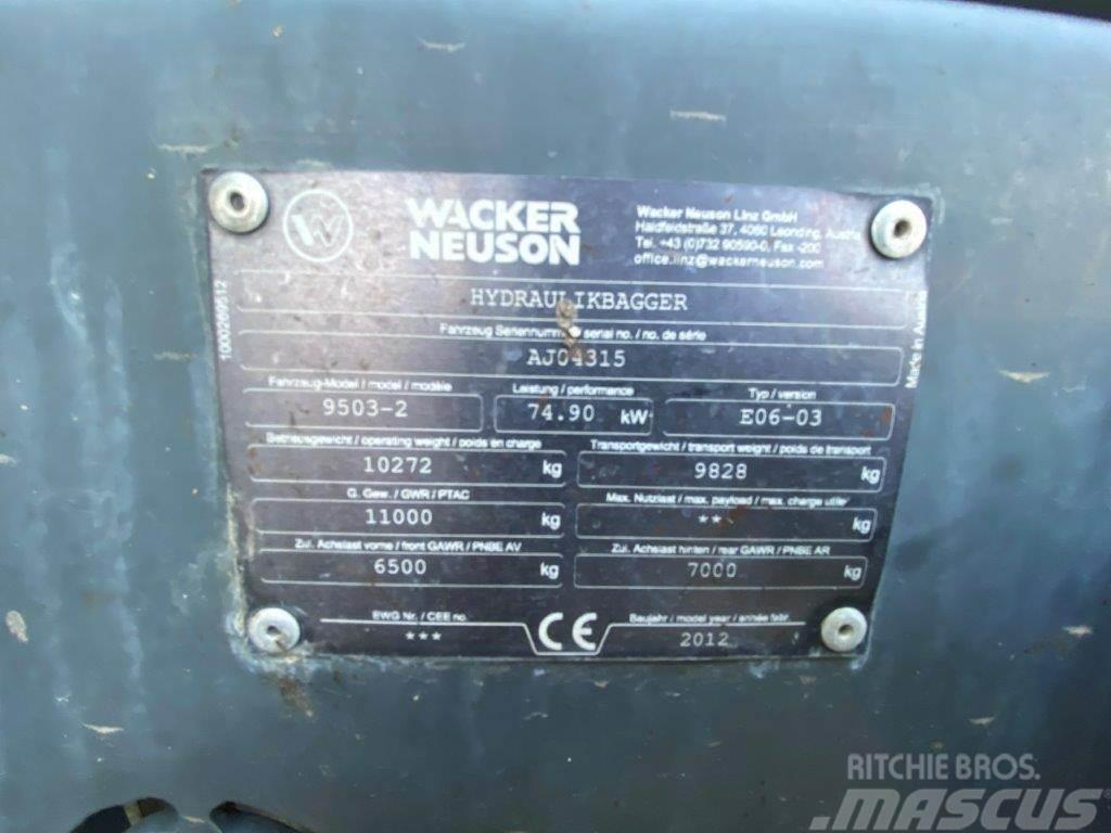 Wacker Neuson 9503-2 WD Mobilbagger Klima Löffel MS08 Hjulgrävare