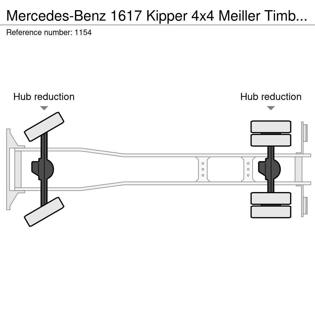 Mercedes-Benz 1617 Kipper 4x4 Meiller Timber Crane Big Axle Good Tippbilar
