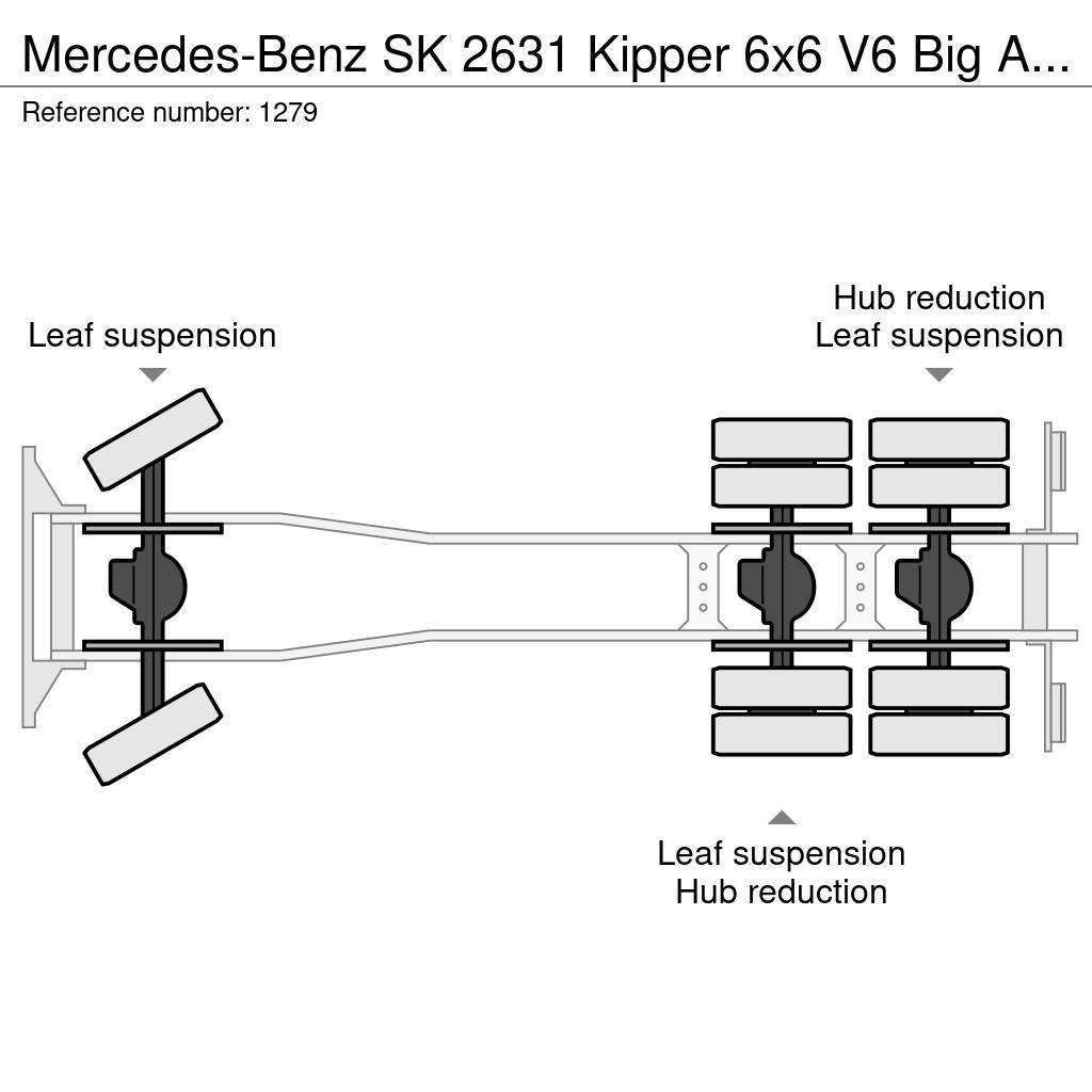 Mercedes-Benz SK 2631 Kipper 6x6 V6 Big Axle's Auxilery Top Cond Tippbilar