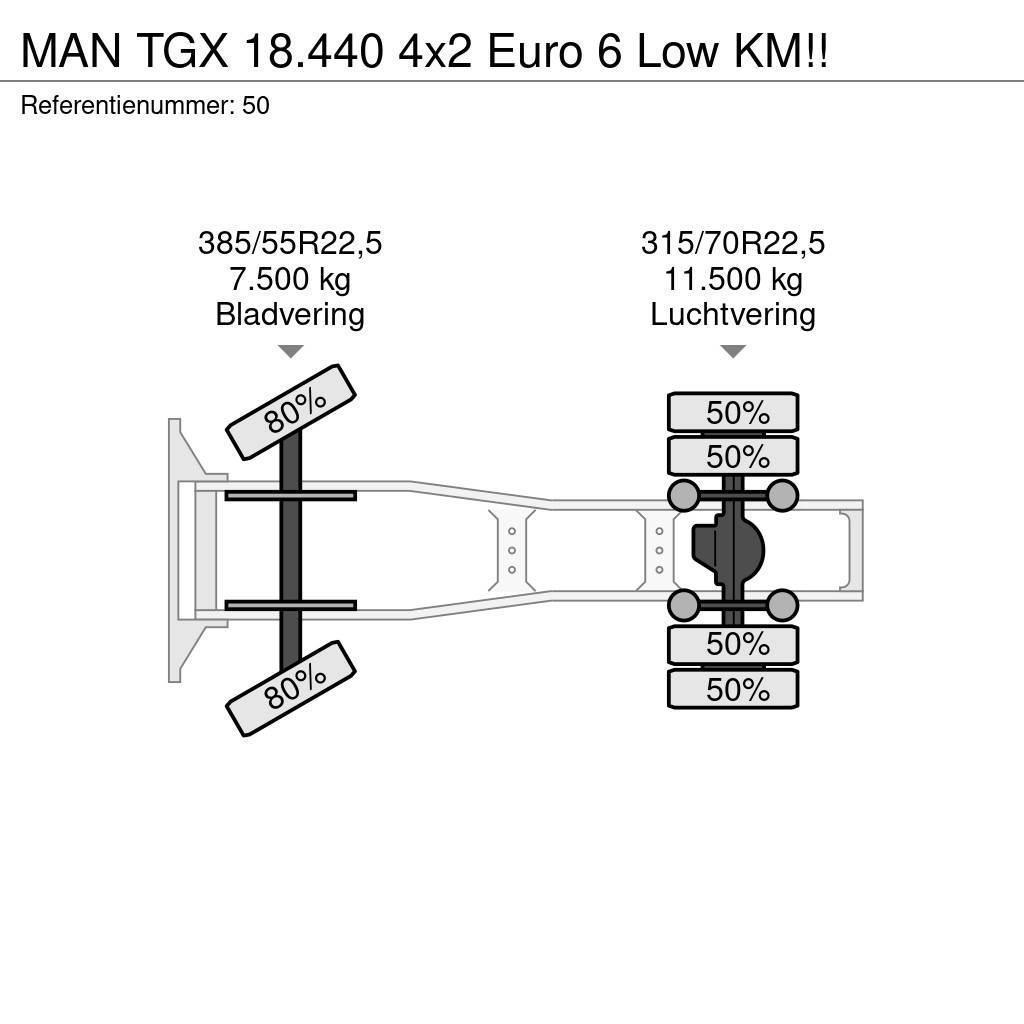 MAN TGX 18.440 4x2 Euro 6 Low KM!! Dragbilar