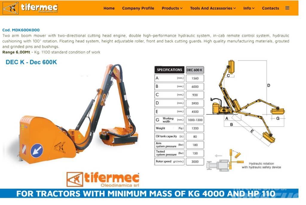 Tifermec 600K Boom mover Åkgräsklippare