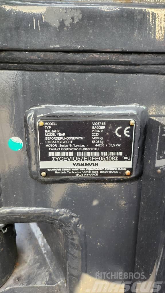 Yanmar Vio57-6B Advance Nullheck Powertilt HS03 Minigrävare < 7t