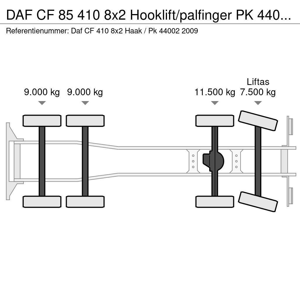DAF CF 85 410 8x2 Hooklift/palfinger PK 44002 Euro5 Lastväxlare/Krokbilar