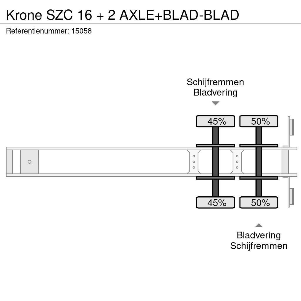 Krone SZC 16 + 2 AXLE+BLAD-BLAD Containertrailer