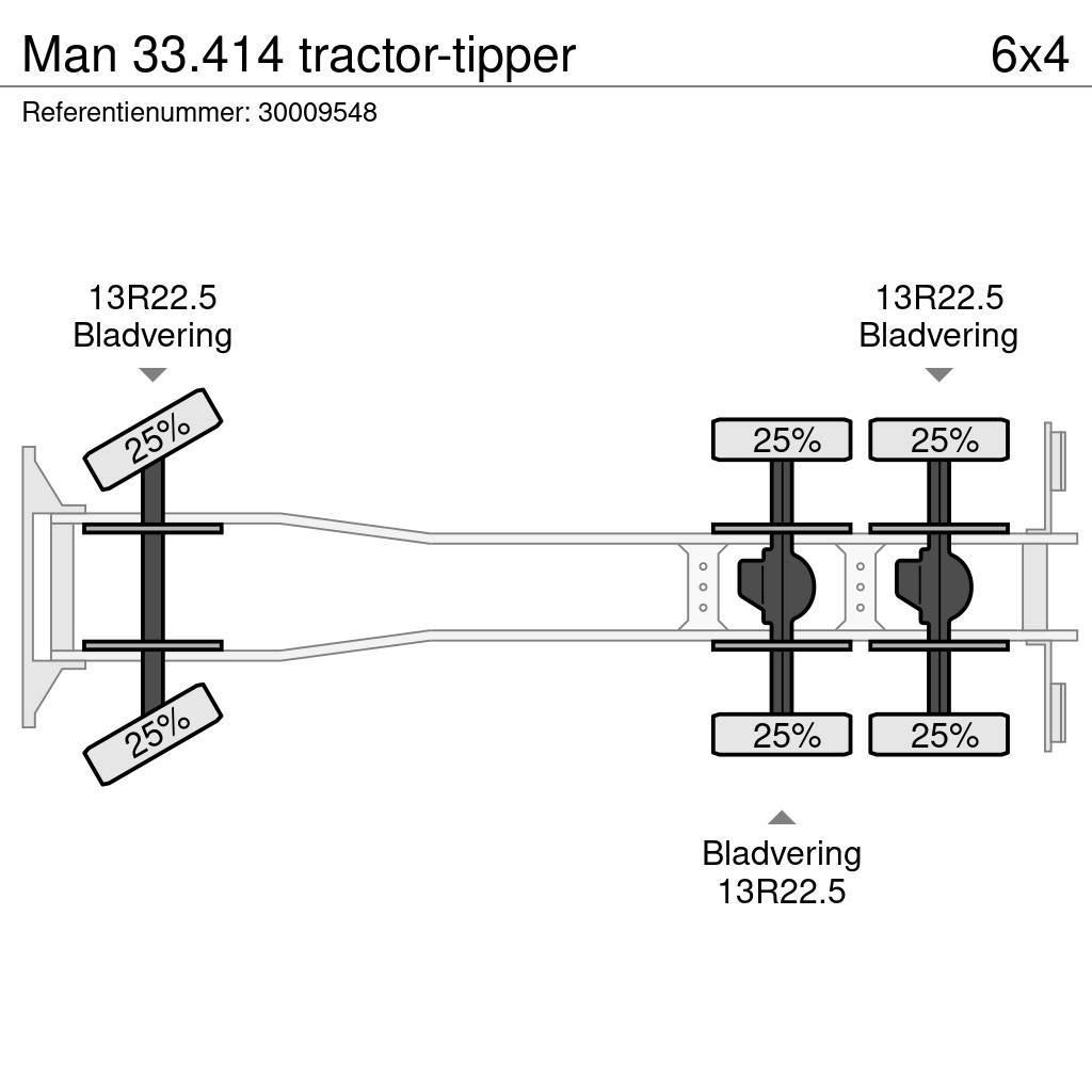 MAN 33.414 tractor-tipper Tippbilar