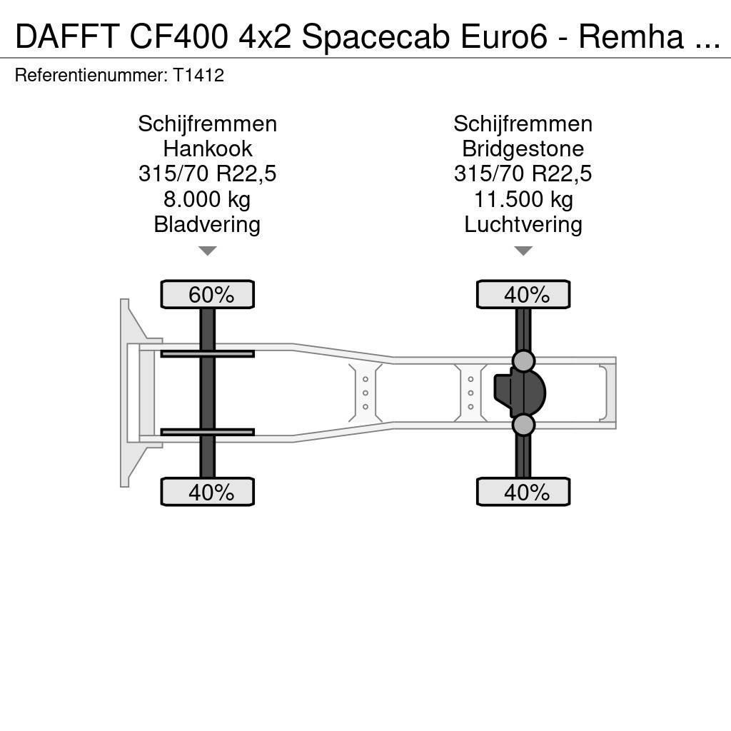 DAF FT CF400 4x2 Spacecab Euro6 - Remha - 615.000km - Dragbilar