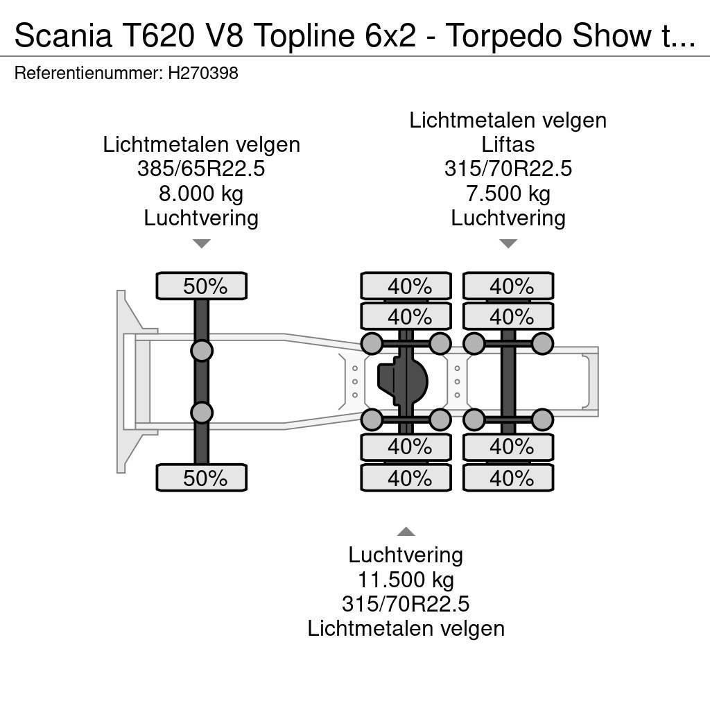 Scania T620 V8 Topline 6x2 - Torpedo Show truck - Custom Dragbilar