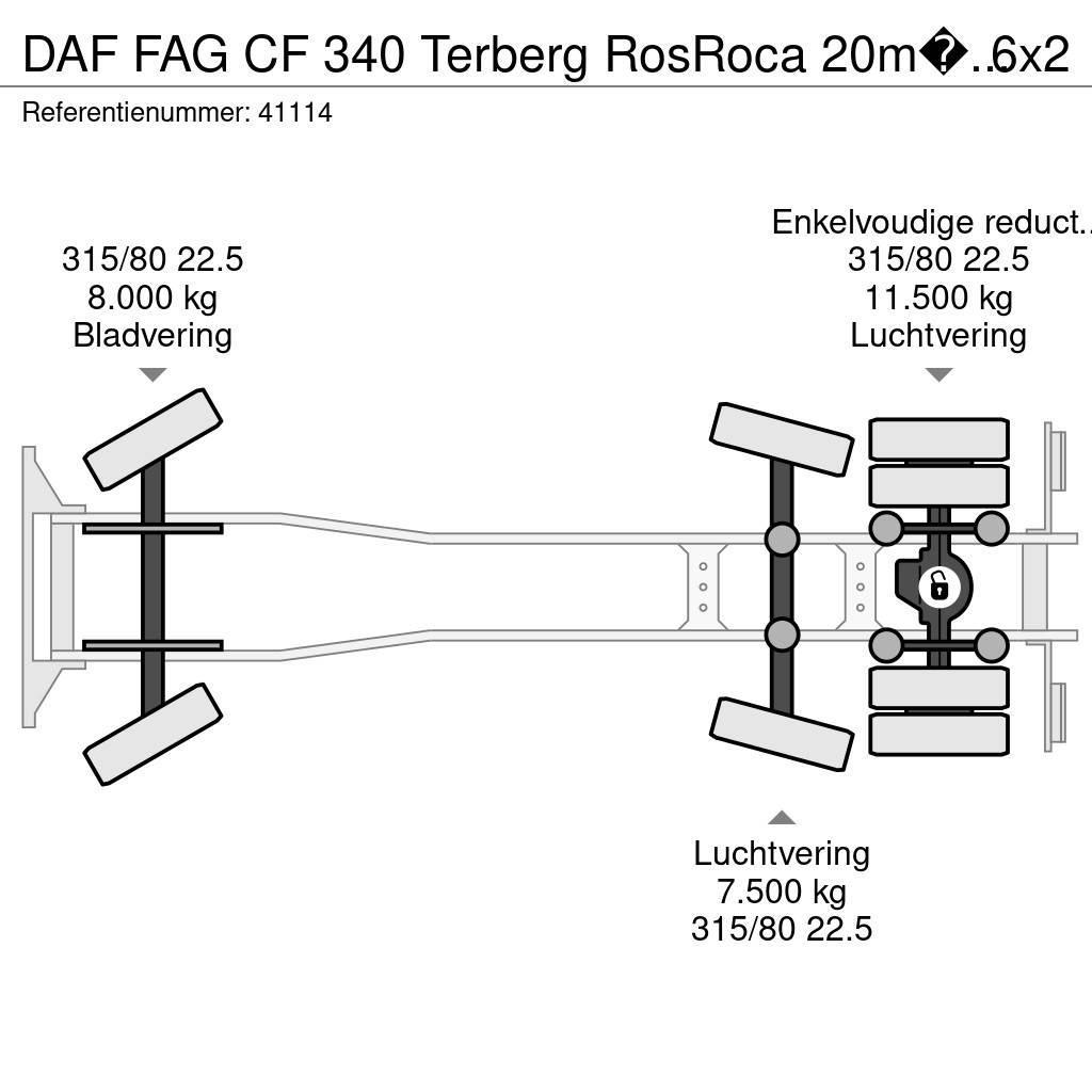 DAF FAG CF 340 Terberg RosRoca 20m³ + AE weighing syst Sopbilar