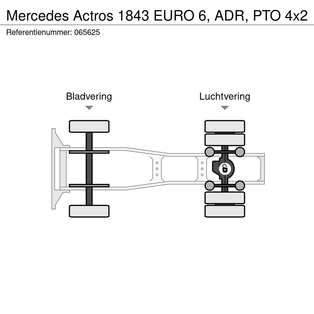Mercedes-Benz Actros 1843 EURO 6, ADR, PTO Dragbilar