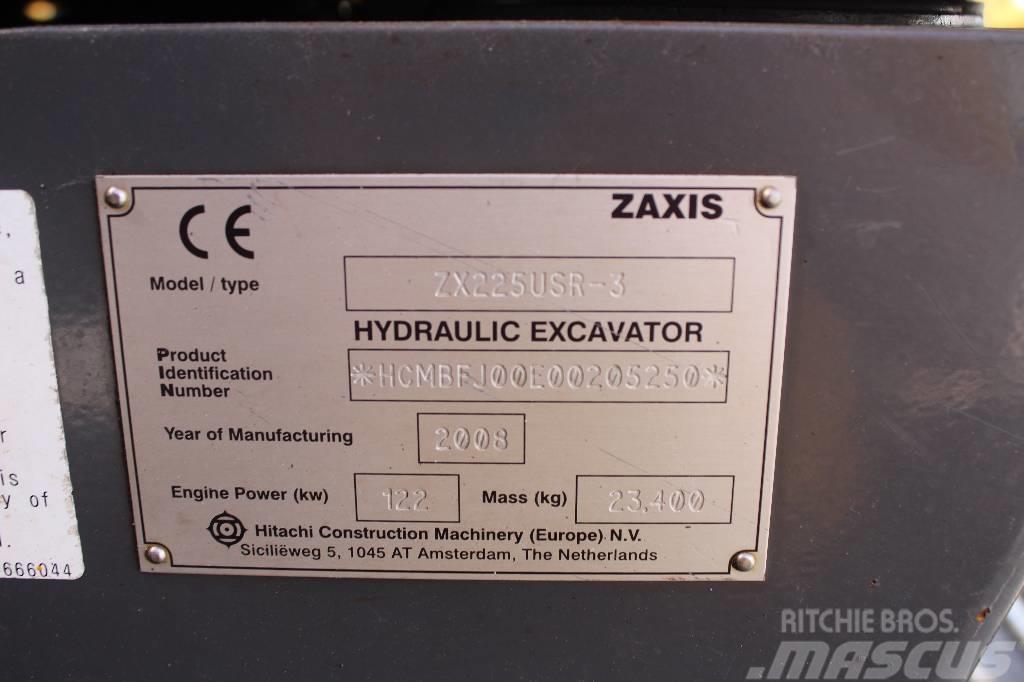Hitachi ZX 225 USR LC-3 / Pyörittäjä, Kauha, Rasvari, YM! Bandgrävare