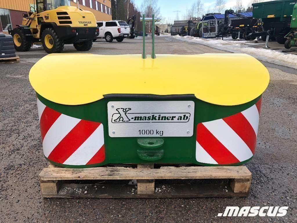  X-Maskiner Frontvikt i Plåt Med Verktygslåda Frontvikter