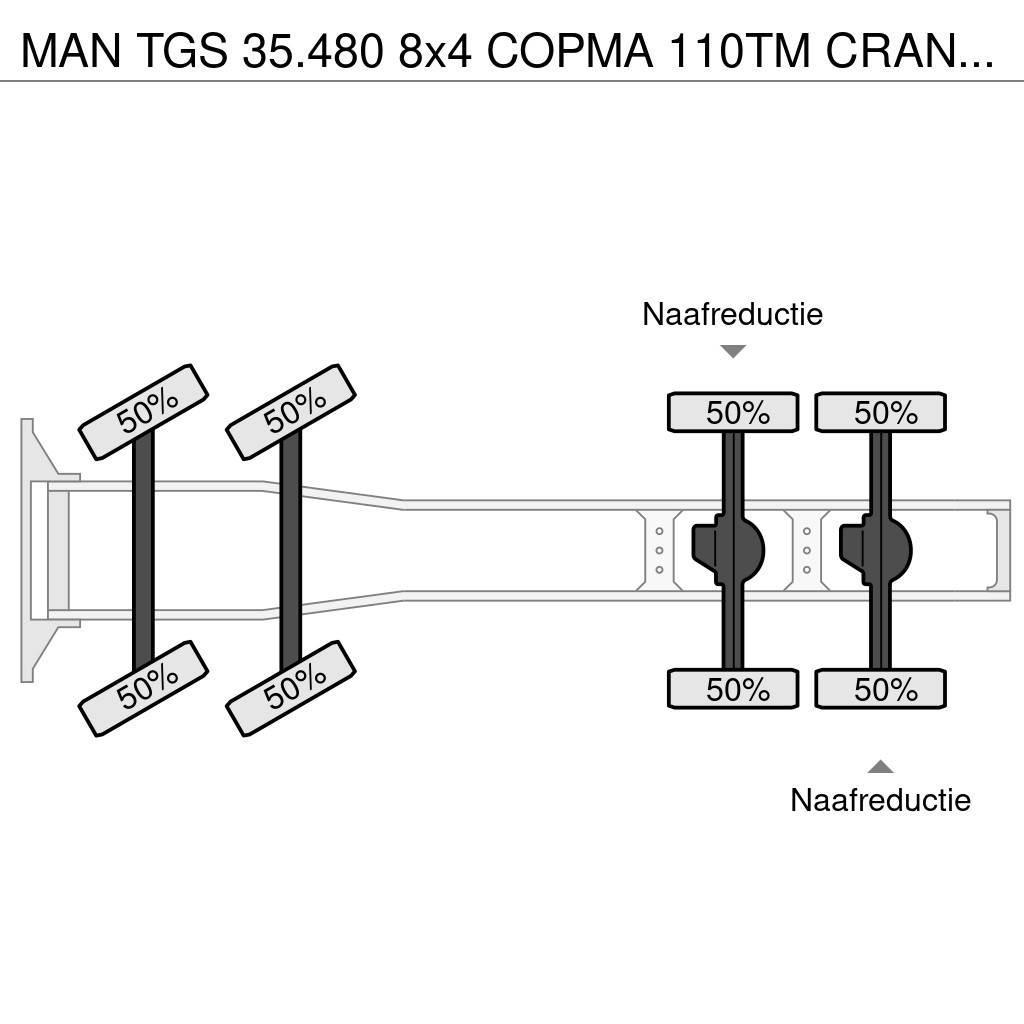 MAN TGS 35.480 8x4 COPMA 110TM CRANE/GRUE/Fly-Jib/LIER Dragbilar