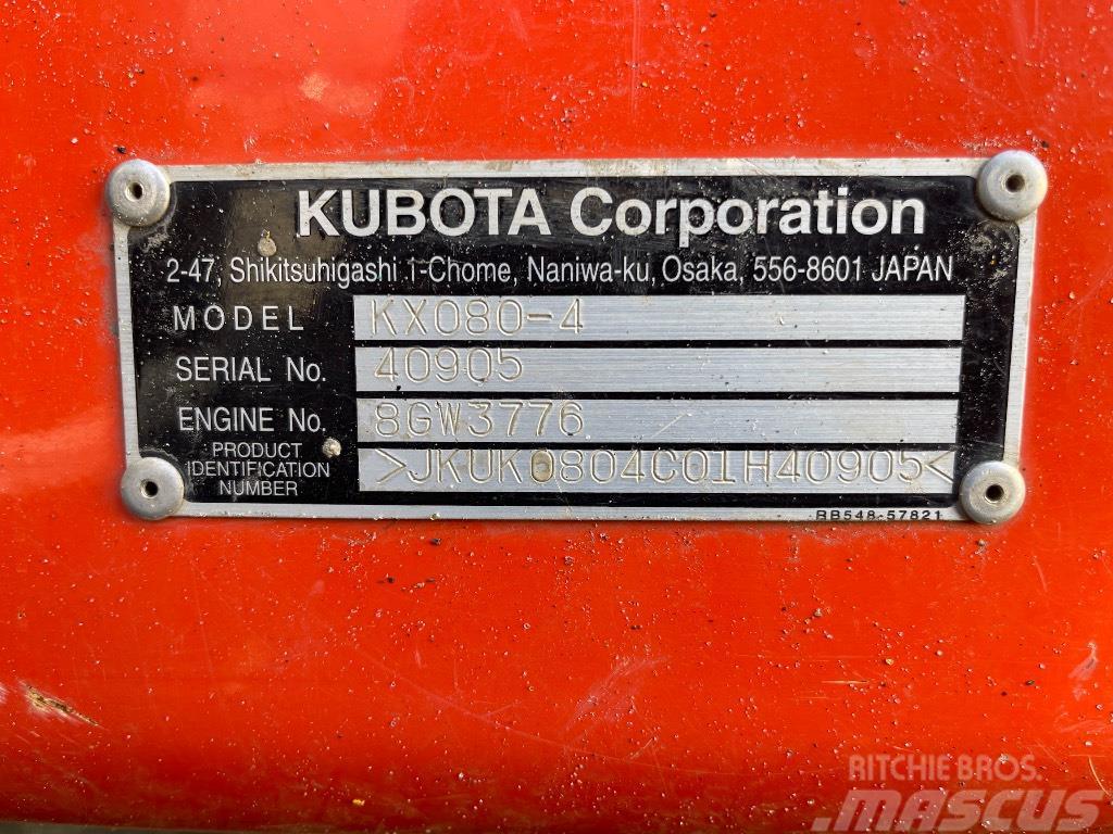 Kubota KX 080-4 Minigrävare < 7t