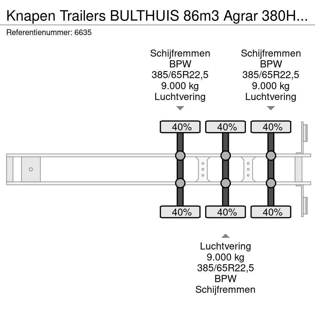 Knapen Trailers BULTHUIS 86m3 Agrar 380H Schijfremmen Alc Walking floor semitrailers