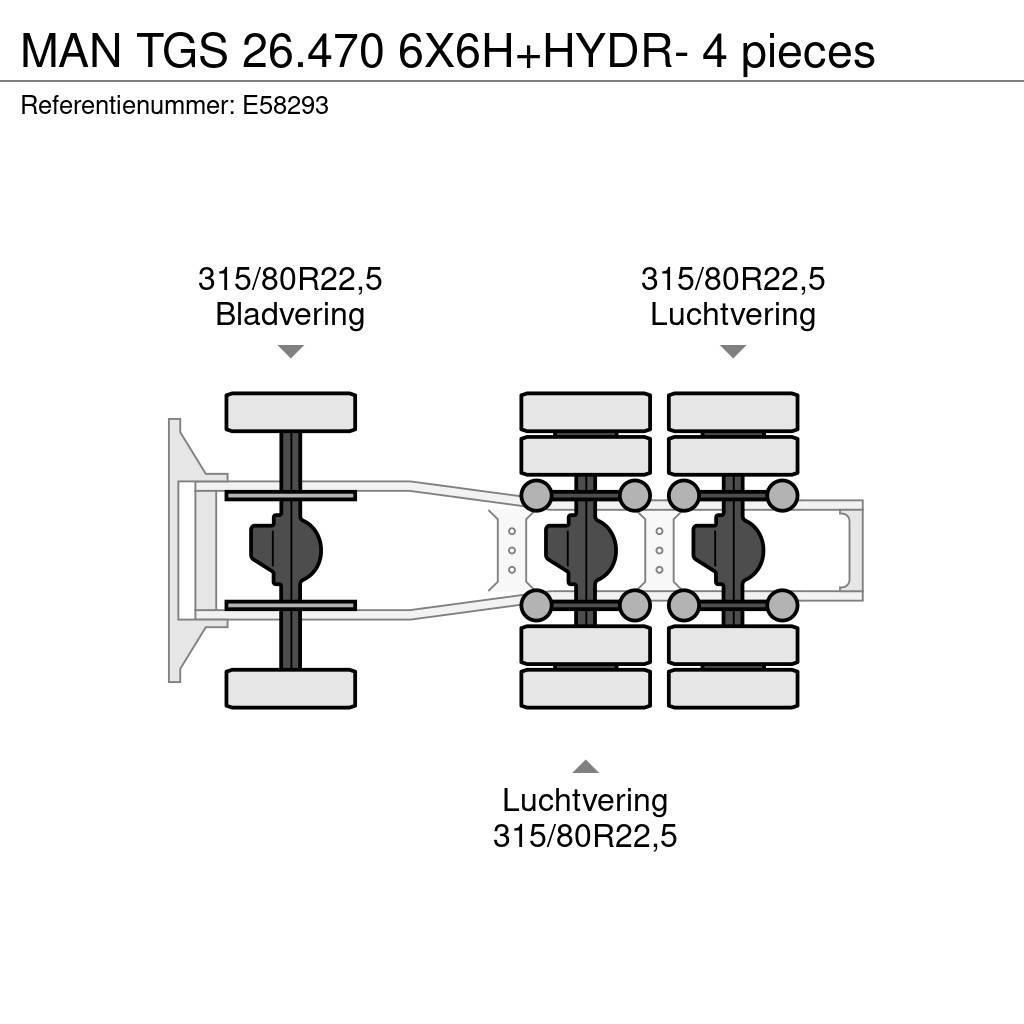 MAN TGS 26.470 6X6H+HYDR- 4 pieces Dragbilar