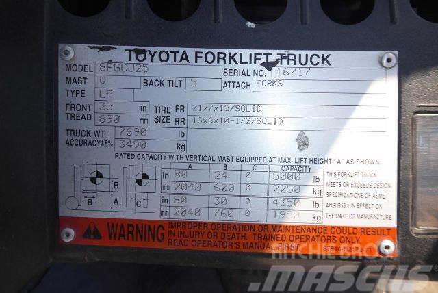 Toyota 8FGCU25 Övriga motviktstruckar