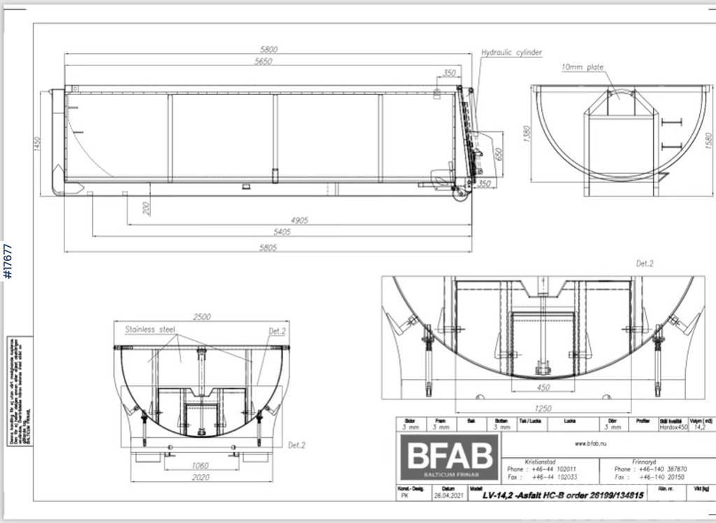  BFAB Asphalt tub on hook frame Övriga
