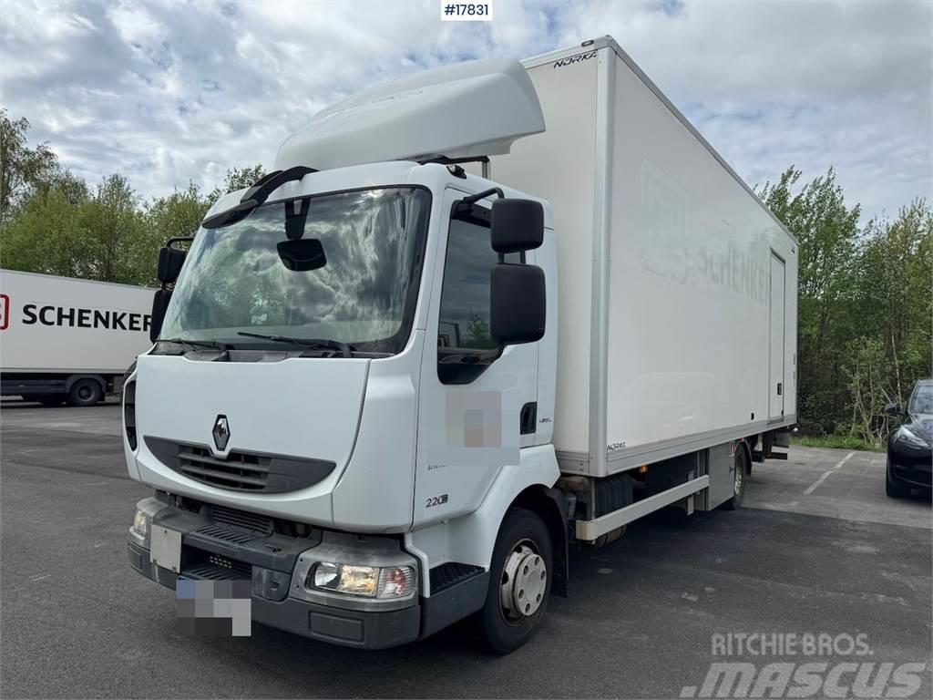 Renault Midlum 4x2 box truck w/ side door and lift. 136,00 Skåpbilar