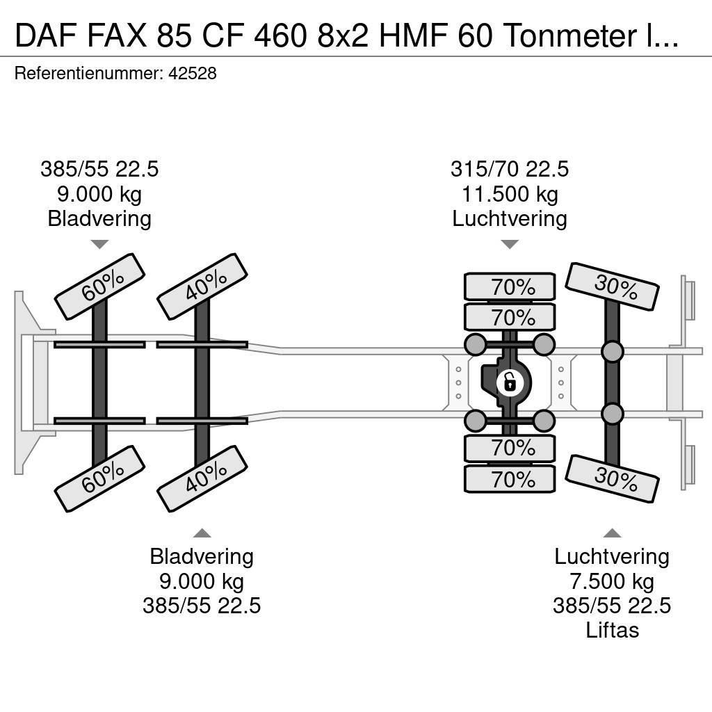 DAF FAX 85 CF 460 8x2 HMF 60 Tonmeter laadkraan Allterrängkranar