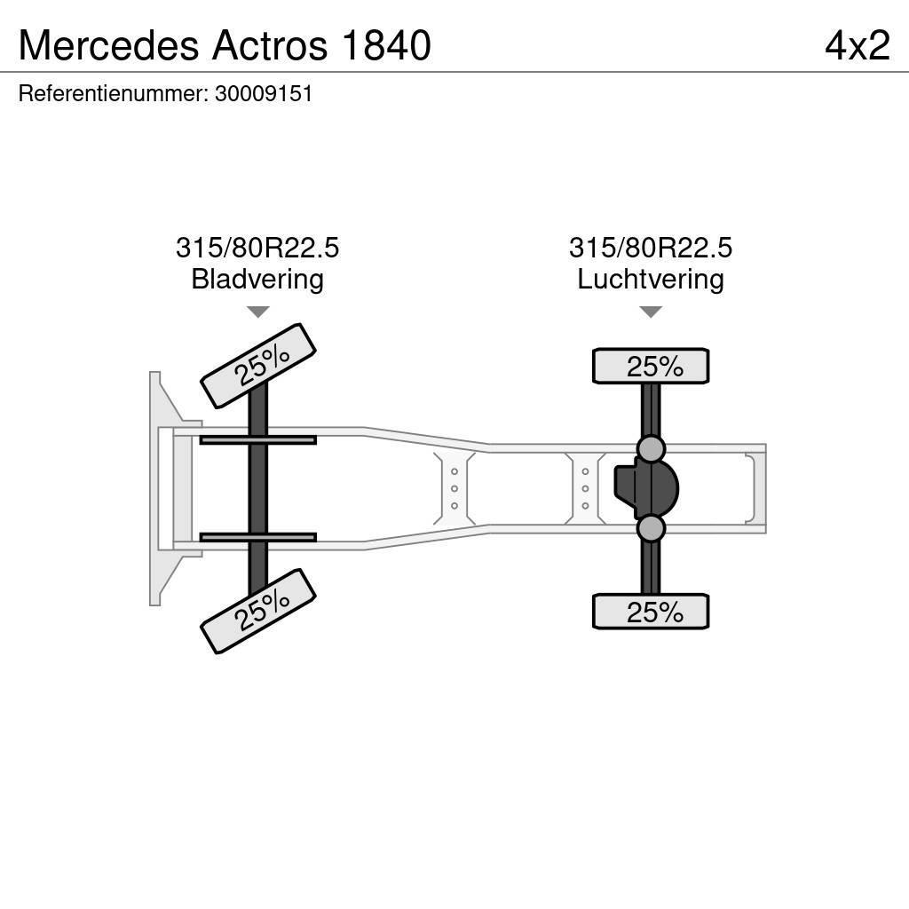 Mercedes-Benz Actros 1840 Dragbilar
