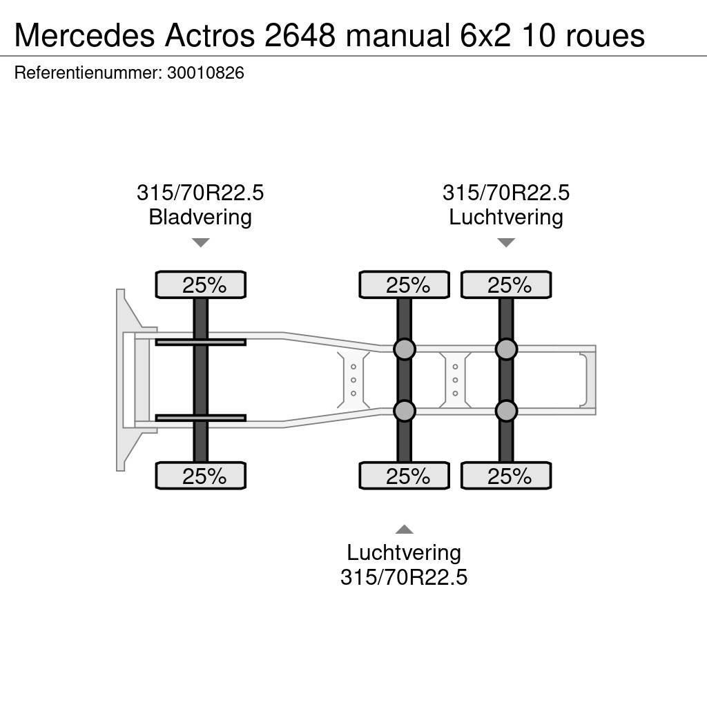 Mercedes-Benz Actros 2648 manual 6x2 10 roues Dragbilar