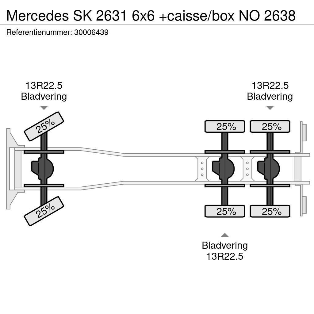 Mercedes-Benz SK 2631 6x6 +caisse/box NO 2638 Växelflak-/Containerbilar