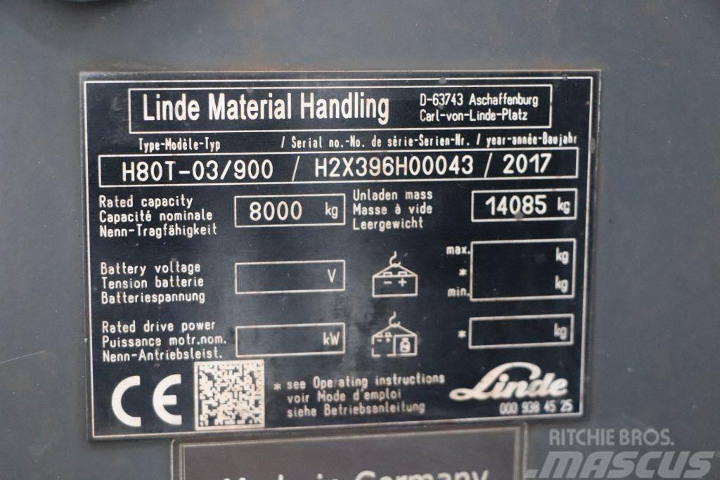Linde H80T-03/900 Gasolmotviktstruckar