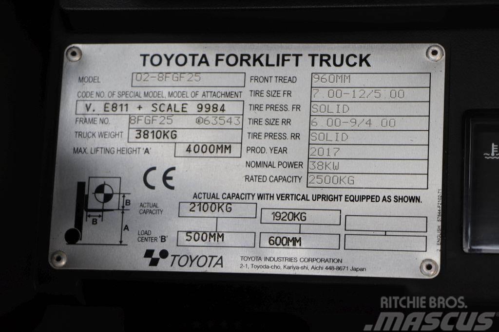 Toyota 02-8FGF25 LPG trucks