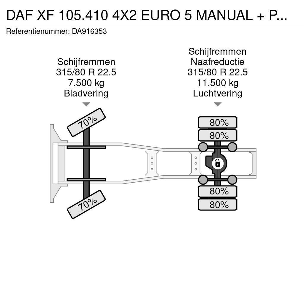 DAF XF 105.410 4X2 EURO 5 MANUAL + PALFINGER PK16000 Tractor Units
