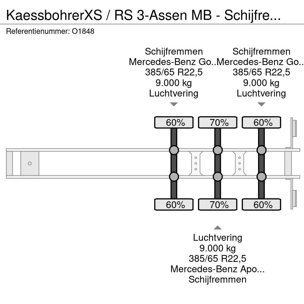 Kässbohrer XS / RS 3-Assen MB - Schijfremmen - Schuifzeilen/S Kapelltrailer
