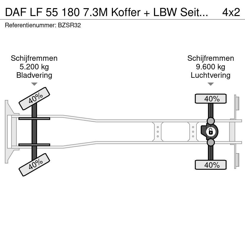 DAF LF 55 180 7.3M Koffer + LBW Seitentür APK 02-2024 Skåpbilar
