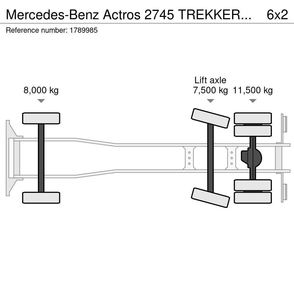 Mercedes-Benz Actros 2745 TREKKER MET AFZETSYSTEEM HYVA PORTAALA Liftdumperbilar