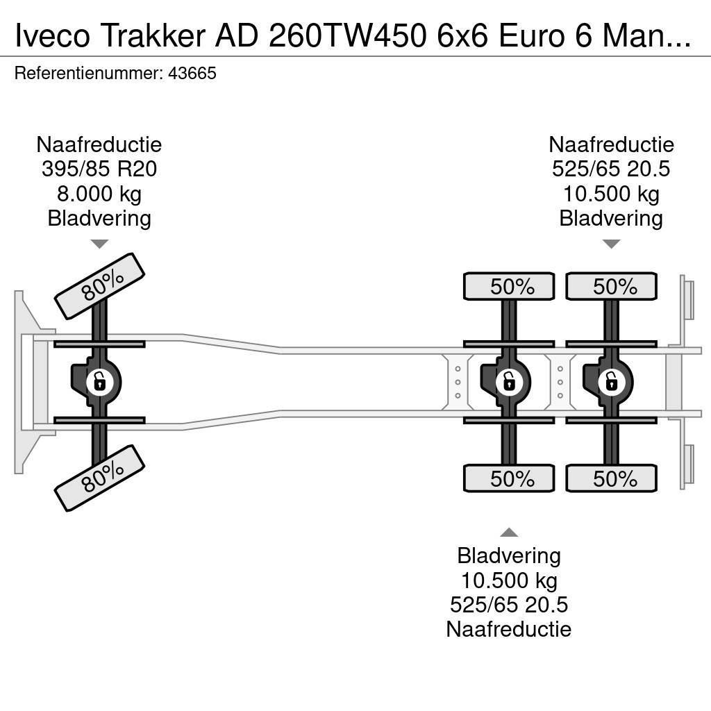 Iveco Trakker AD 260TW450 6x6 Euro 6 Manual Full steel J Tippbilar