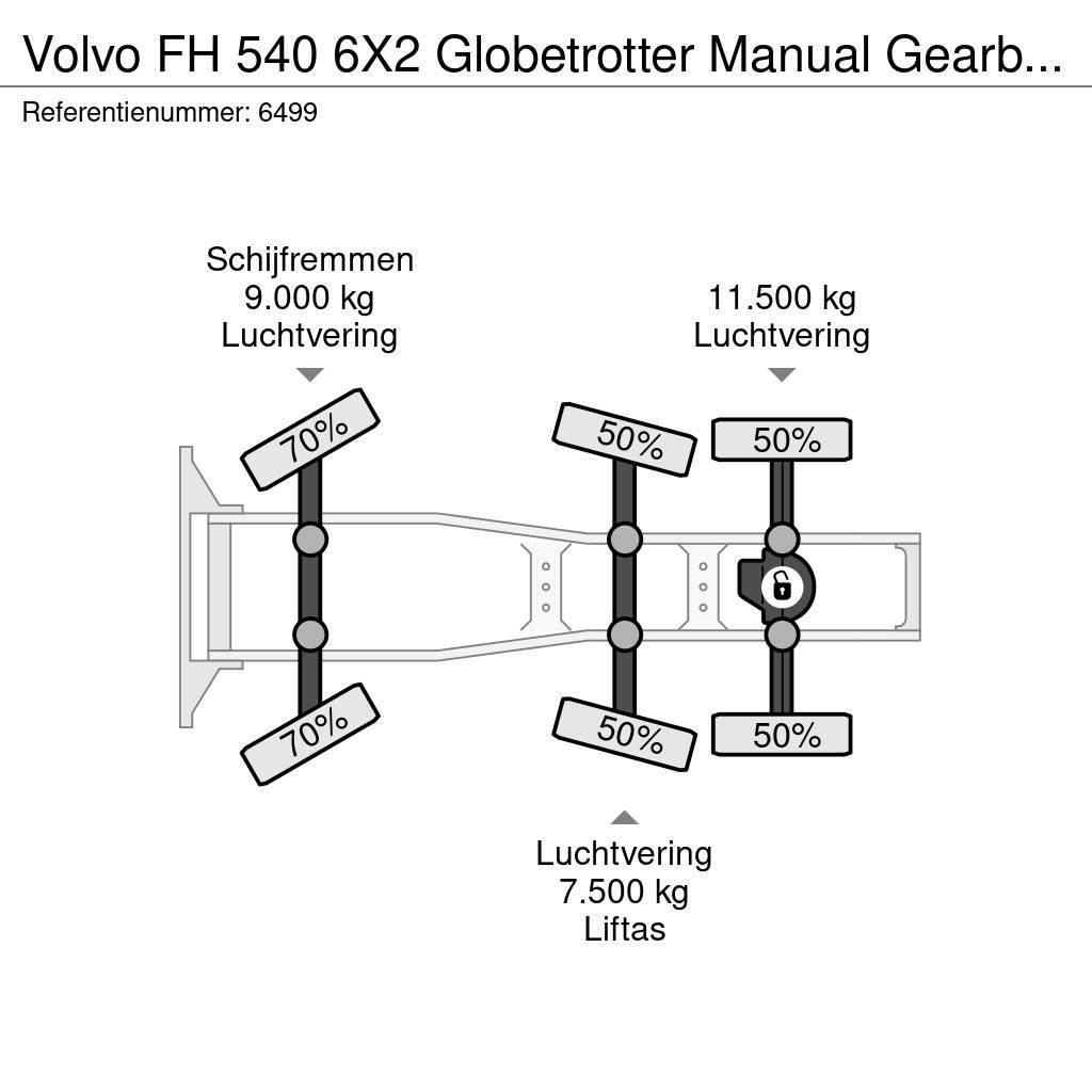 Volvo FH 540 6X2 Globetrotter Manual Gearbox Hydraulic N Dragbilar