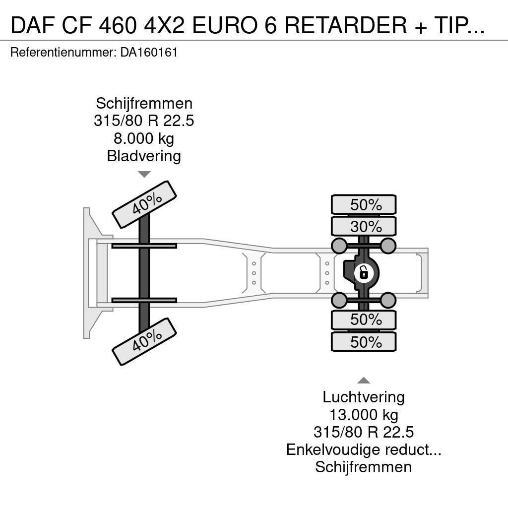 DAF CF 460 4X2 EURO 6 RETARDER + TIPPER HYDRAULIC Dragbilar
